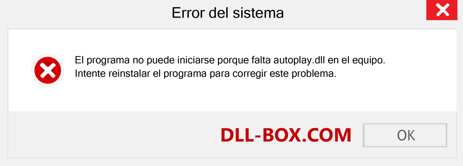 ¿Falta el archivo autoplay.dll ?. Descargar para Windows 7, 8, 10 - Corregir autoplay dll Missing Error en Windows, fotos, imágenes